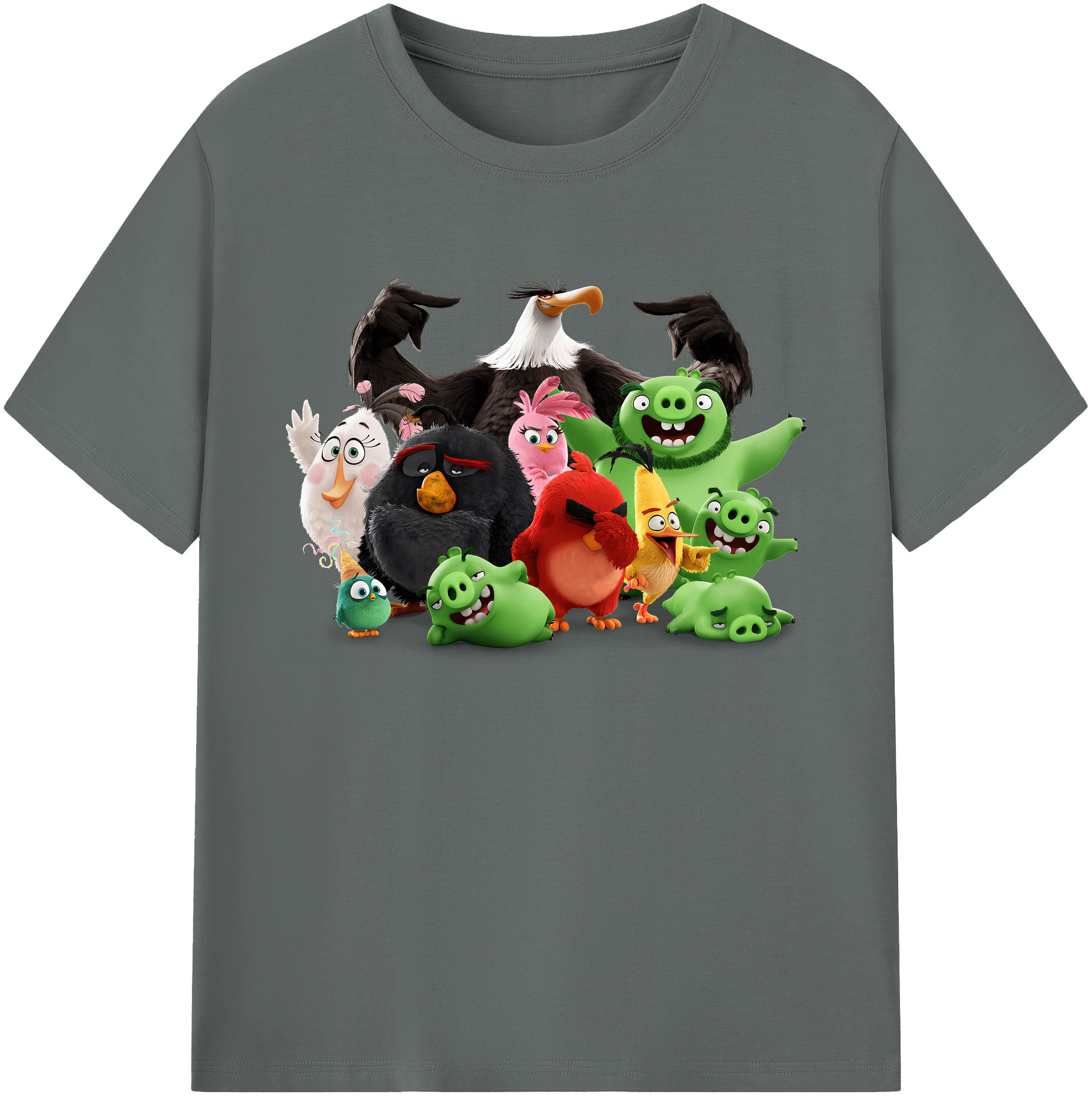 （画像用） Angry Birds アングリーバード 綿100％ メンズ半袖Tシャツ｜肌触りやわらか＆通気性